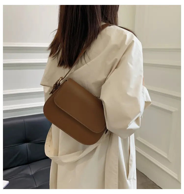 Vintage Niche Tofu Bag Small Women's All-Match Explosions Brown — feature 28