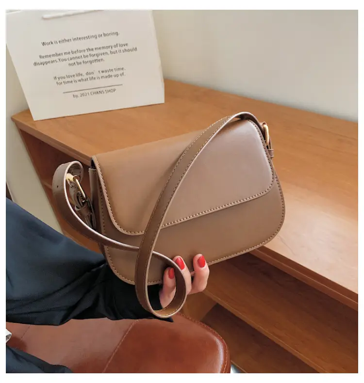 Vintage Niche Tofu Bag Small Women's All-Match Explosions Brown — feature 32