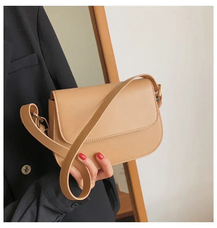 Vintage Niche Tofu Bag Small Women's All-Match Explosions Brown — feature 35