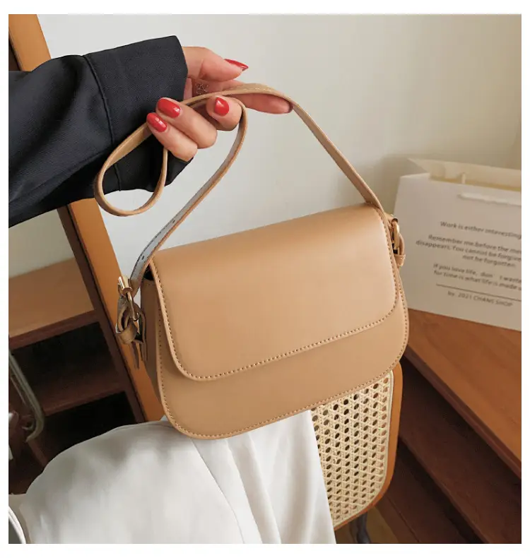 Vintage Niche Tofu Bag Small Women's All-Match Explosions Brown — feature 36
