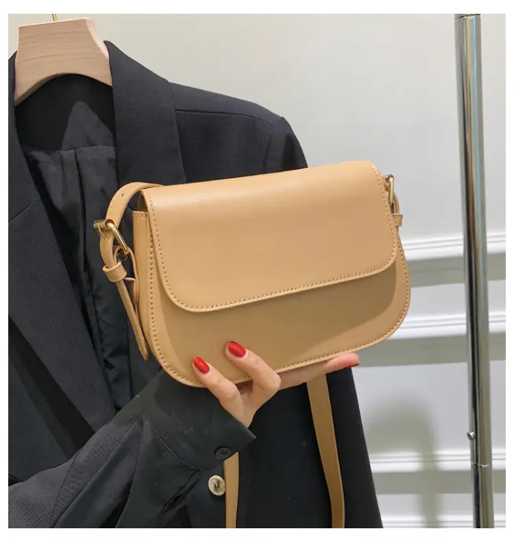 Vintage Niche Tofu Bag Small Women's All-Match Explosions Brown — feature 44