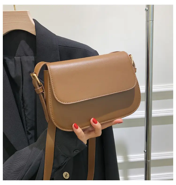 Vintage Niche Tofu Bag Small Women's All-Match Explosions Brown — feature 46
