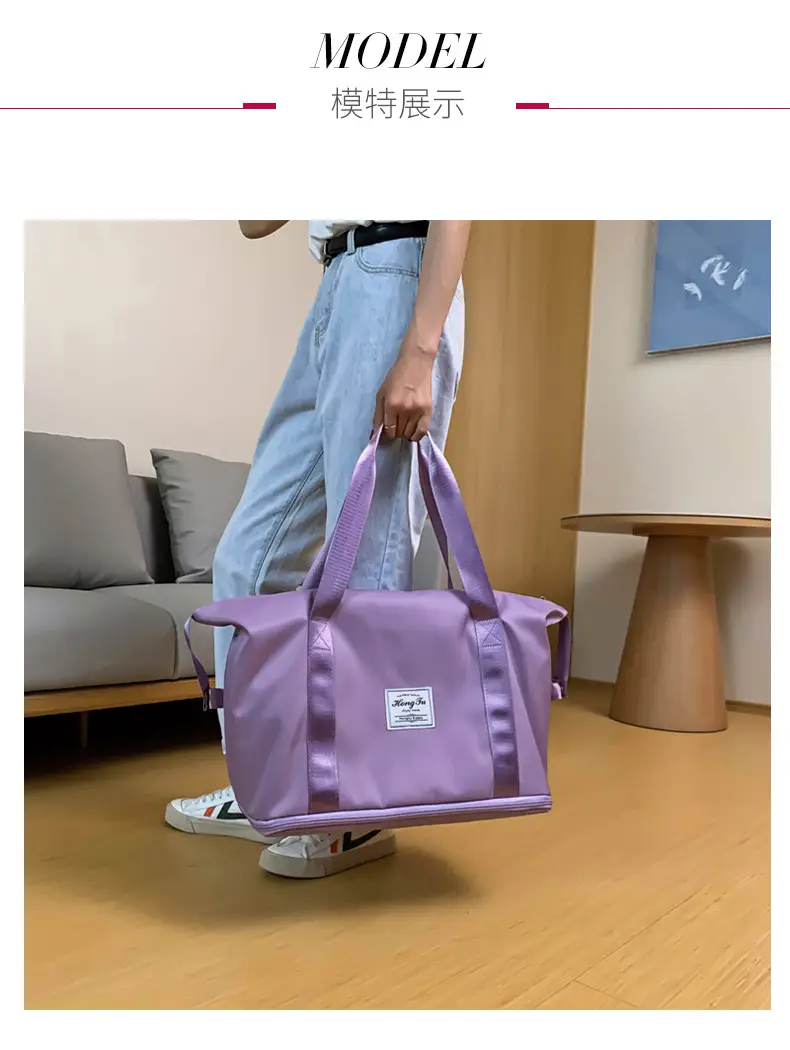 Red Travel Bag Large Capacity Women's Sports Bag — feature 18