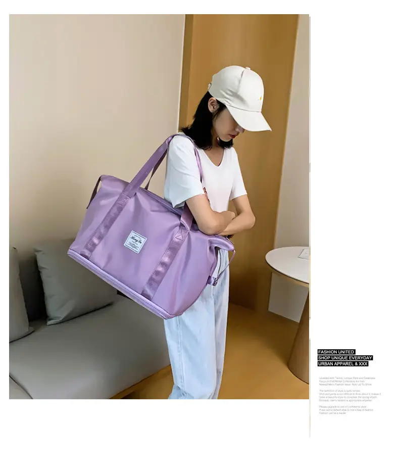 Red Travel Bag Large Capacity Women's Sports Bag — feature 21