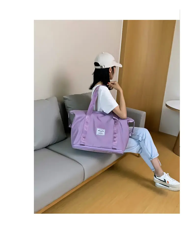 Red Travel Bag Large Capacity Women's Sports Bag — feature 22