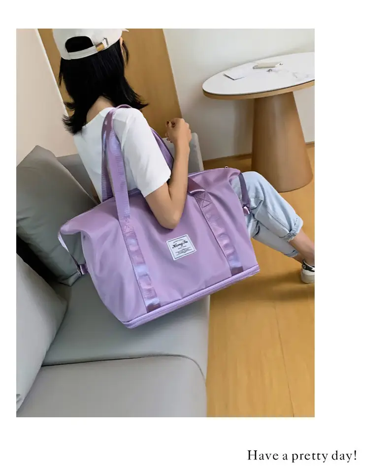 Red Travel Bag Large Capacity Women's Sports Bag — feature 23