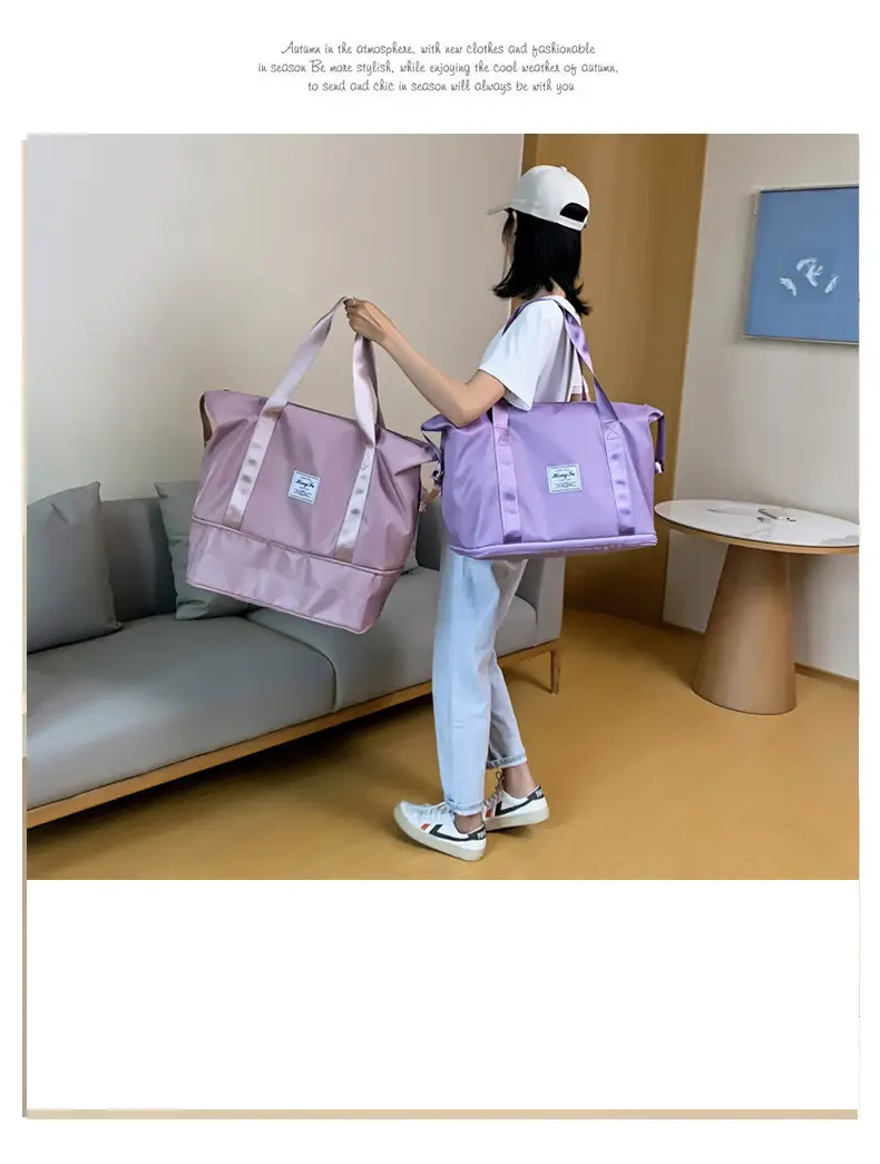 Red Travel Bag Large Capacity Women's Sports Bag — feature 28