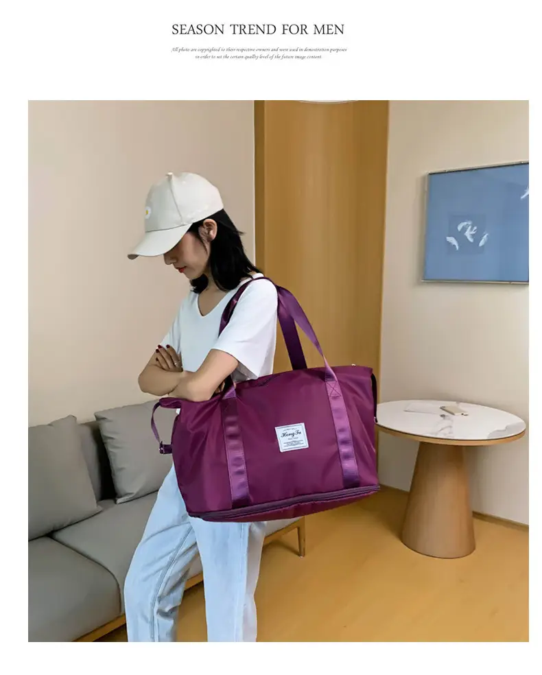 Red Travel Bag Large Capacity Women's Sports Bag — feature 34