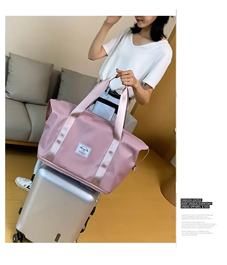 Red Travel Bag Large Capacity Women's Sports Bag — feature 41