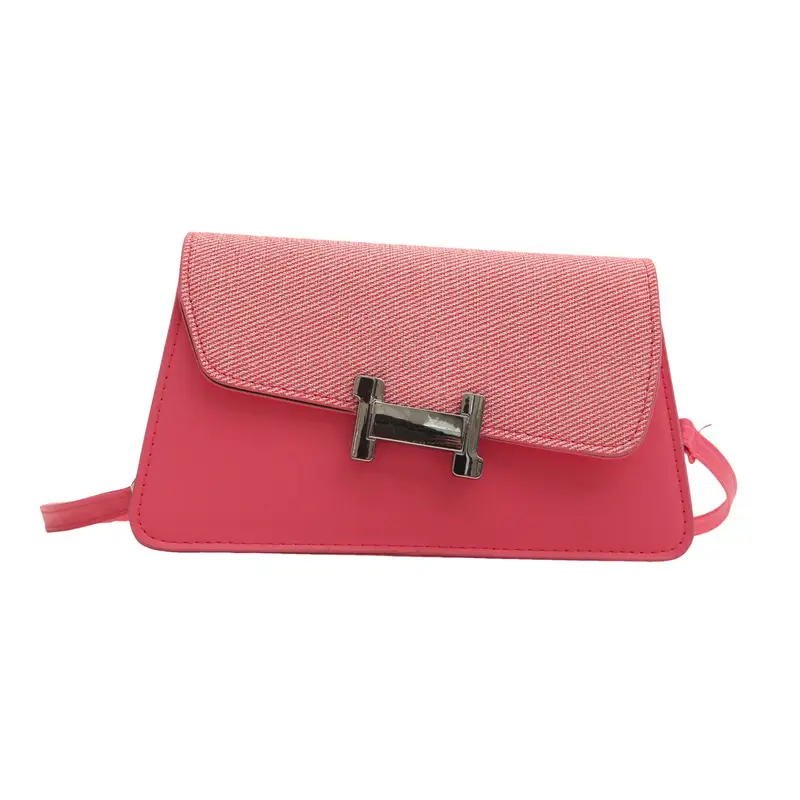 Korean Style H-Lock Shoulder Bag Brown