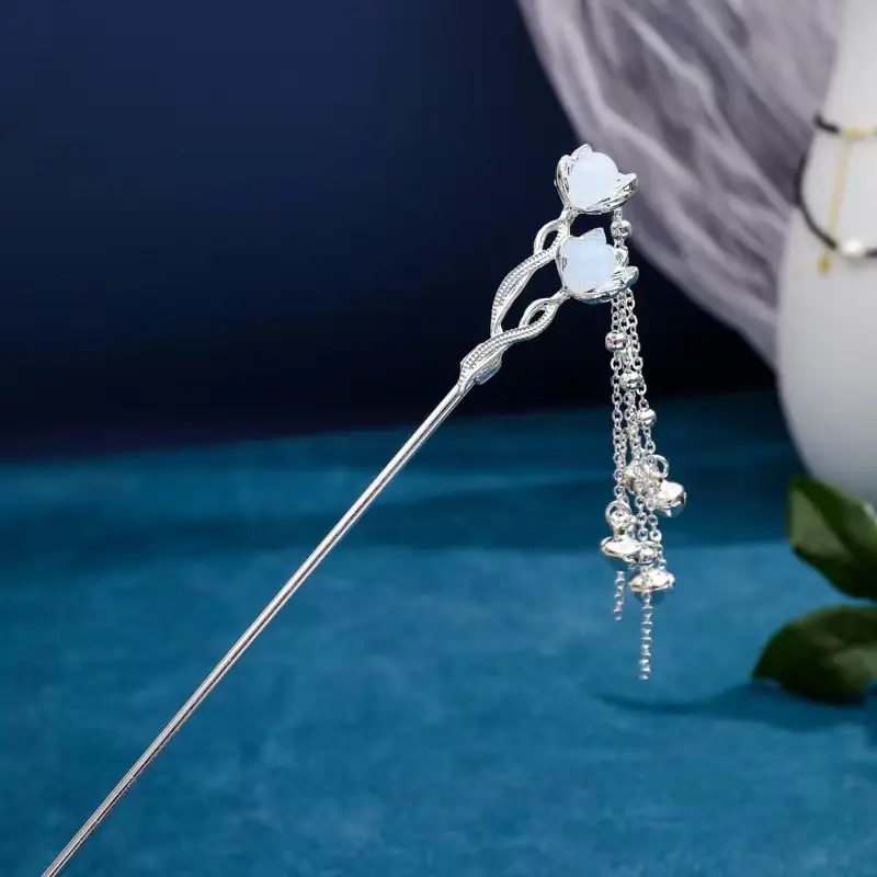 New Chinese Style Antique Hairpin with Pearl Flower Design - Image 19