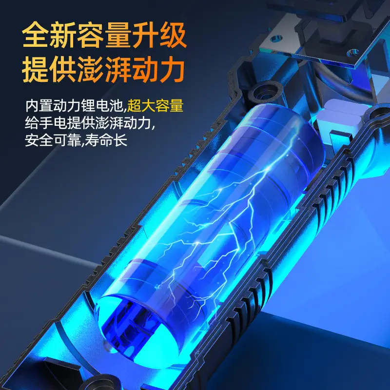 Rechargeable Cross-Border Flashlight with Digital Display - Image 4