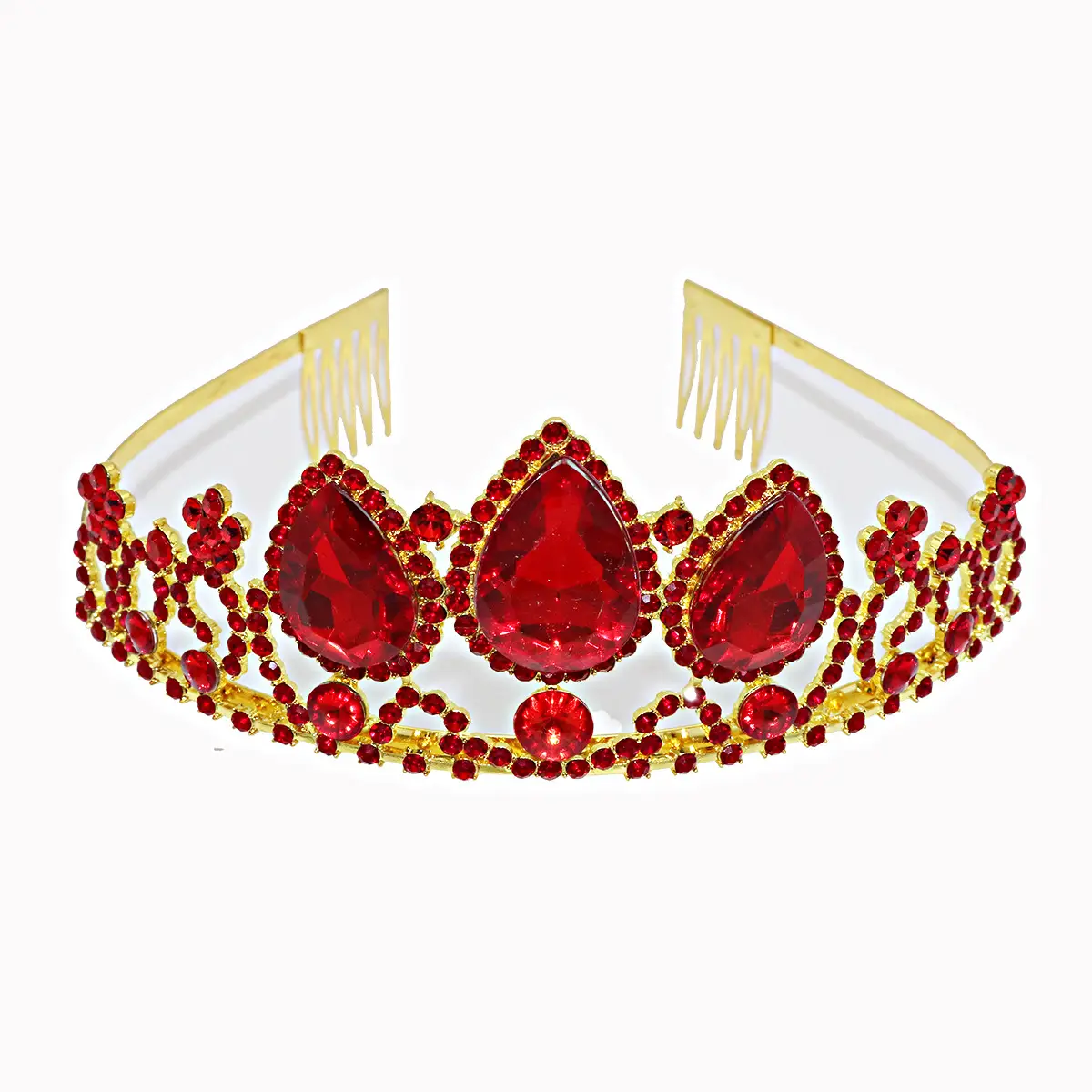 Big Crystal Blue Crown Headband for Girls