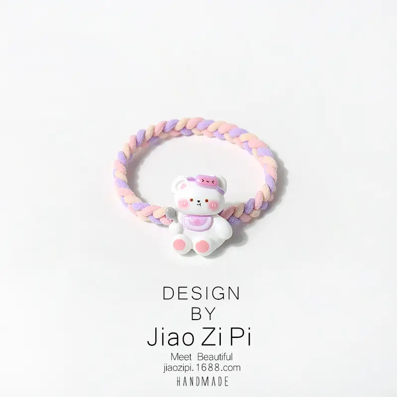 Spring Bear Colorful Rope Hair Bands for Girls - Image 2