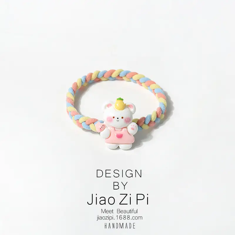 Spring Bear Colorful Rope Hair Bands for Girls - Image 3
