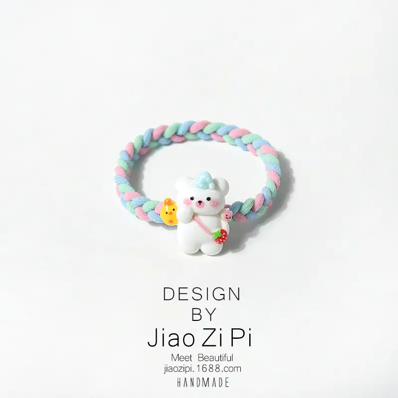 Spring Bear Colorful Rope Hair Bands for Girls - Image 5