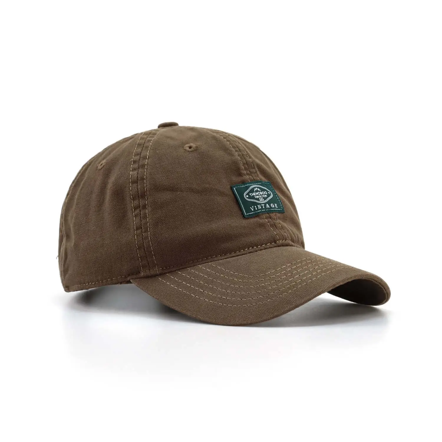 2024 Brown Washed Cap for Men Women Sunshade - Image 3