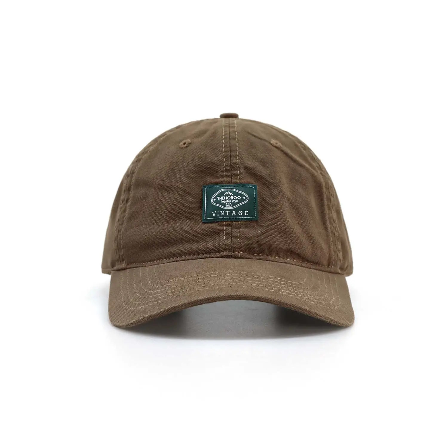 2024 Brown Washed Cap for Men Women Sunshade - Image 4