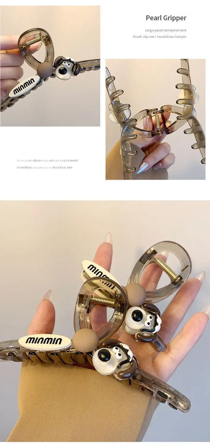 Spring Hair Clamp with Heart Decor for Women — feature 3