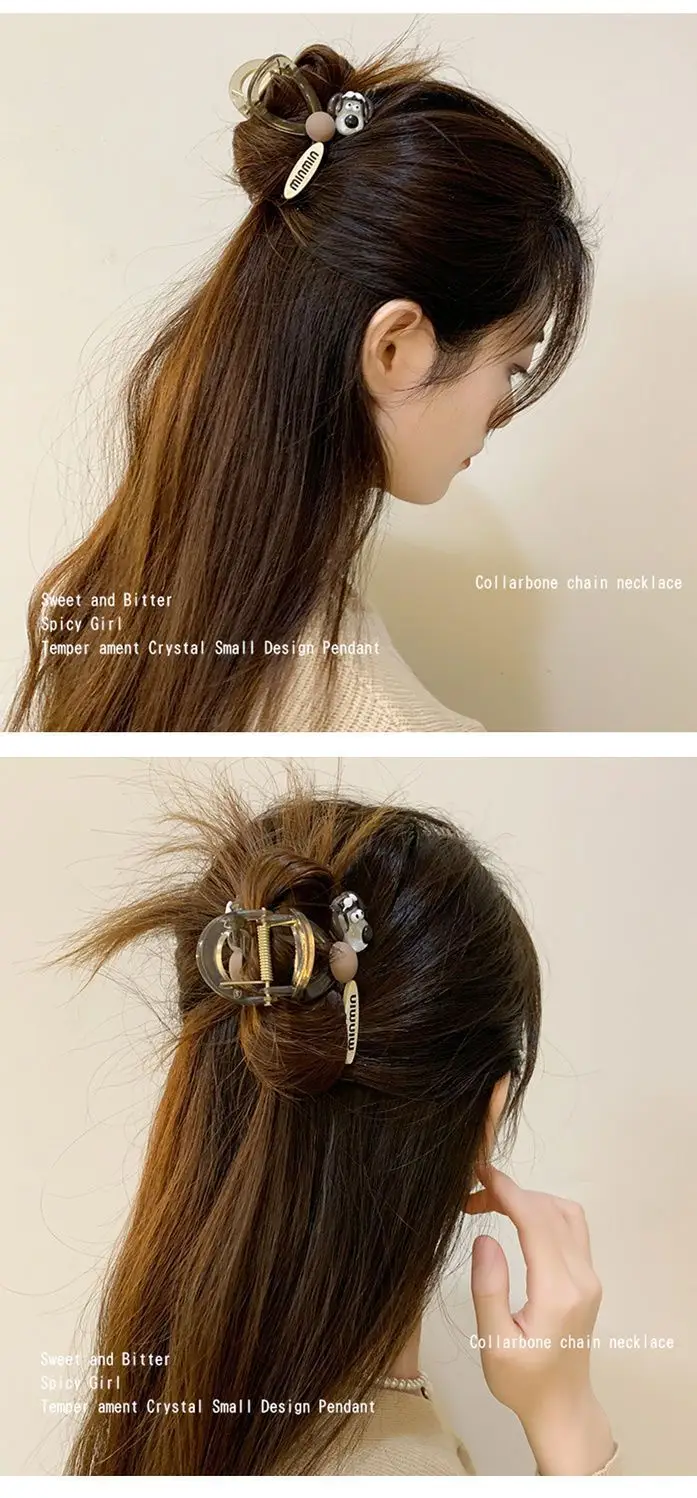 Spring Hair Clamp with Heart Decor for Women — feature 4