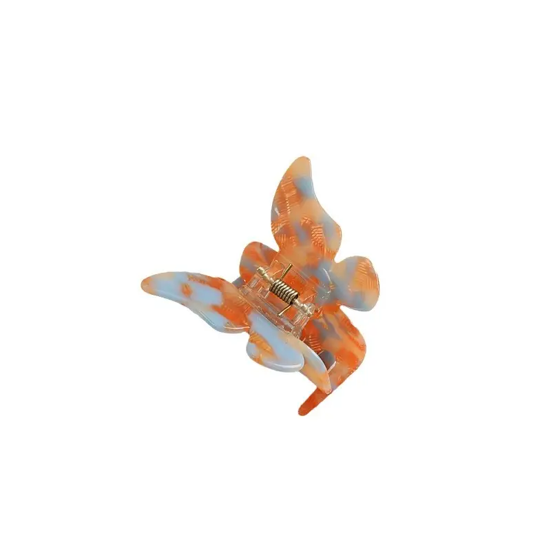 Orange Acrylic Butterfly Hairpin for Women - Image 23