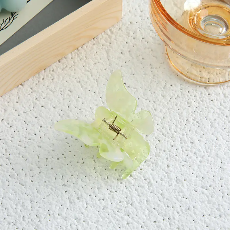 Orange Acrylic Butterfly Hairpin for Women - Image 10