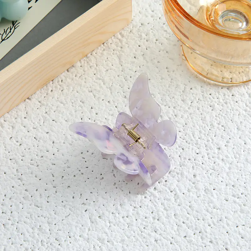 Orange Acrylic Butterfly Hairpin for Women - Image 13