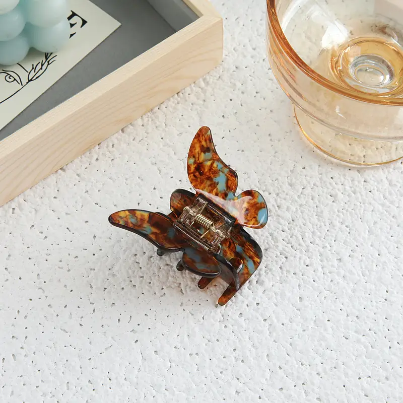 Orange Acrylic Butterfly Hairpin for Women - Image 16