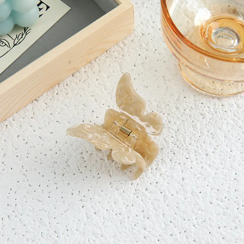 Orange Acrylic Butterfly Hairpin for Women - Image 18