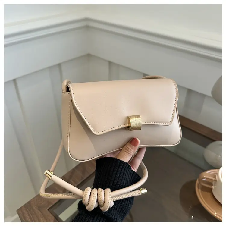 Black Women's Shoulder Crossbody Bag with Gold Clasp — feature 18