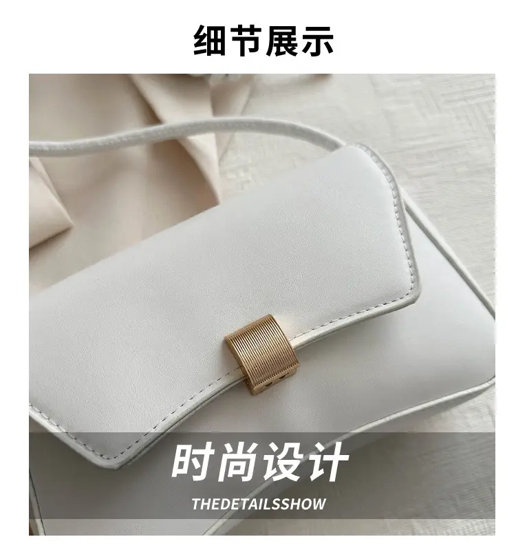Black Women's Shoulder Crossbody Bag with Gold Clasp — feature 2