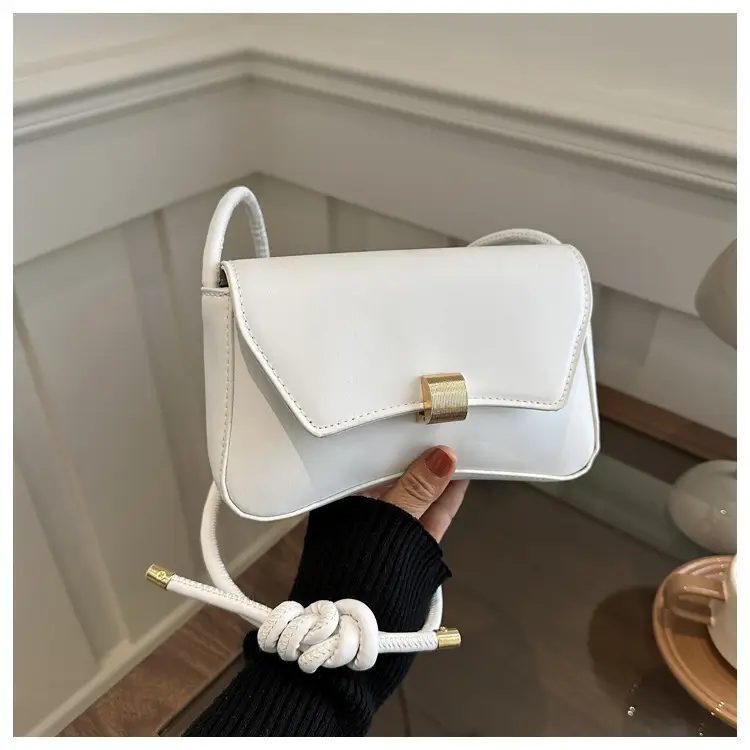 Black Women's Shoulder Crossbody Bag with Gold Clasp — feature 20