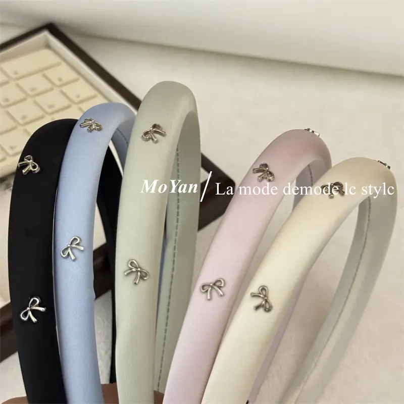 Vintage Gentle Bow Headband Women's 2024 New Advanced Pressure Sensitive Hair Wash Hair Bundles Elegant Hair Cave Hair Accessories - Image 8