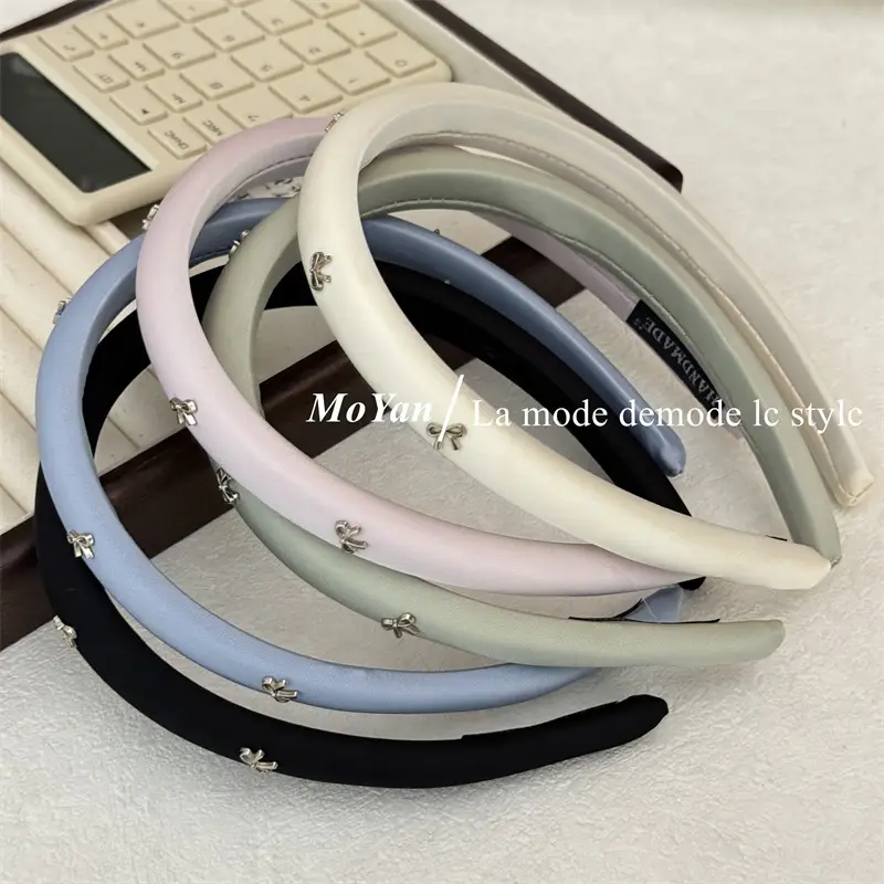 Vintage Gentle Bow Headband Women's 2024 New Advanced Pressure Sensitive Hair Wash Hair Bundles Elegant Hair Cave Hair Accessories - Image 9