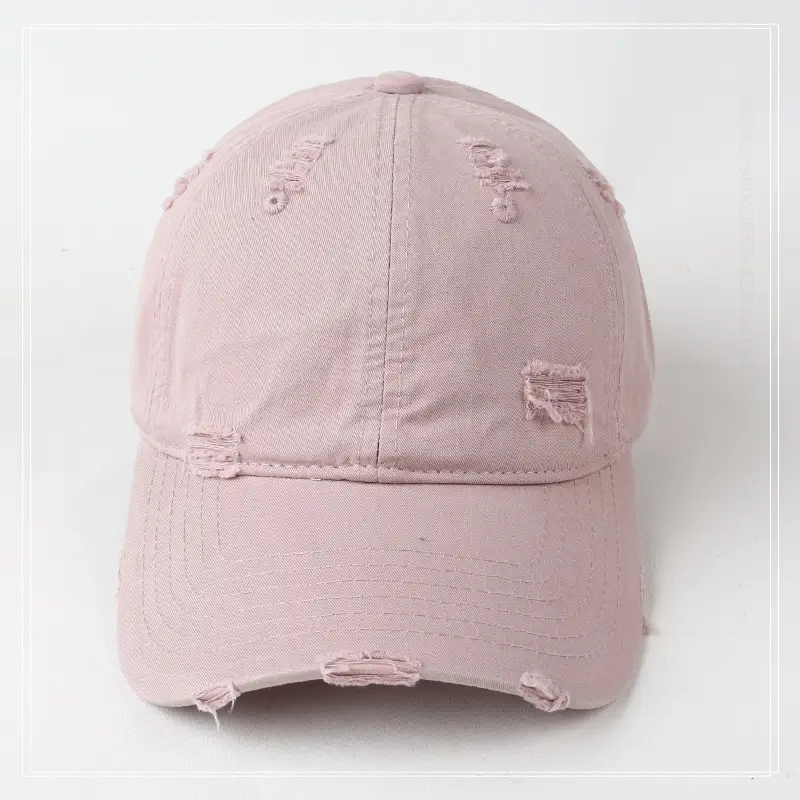 Hole-Breaked Beige Baseball Cap for Women & Men — feature 11