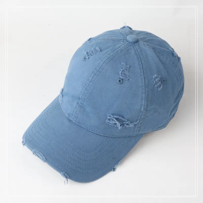 Hole-Breaked Beige Baseball Cap for Women & Men — feature 12