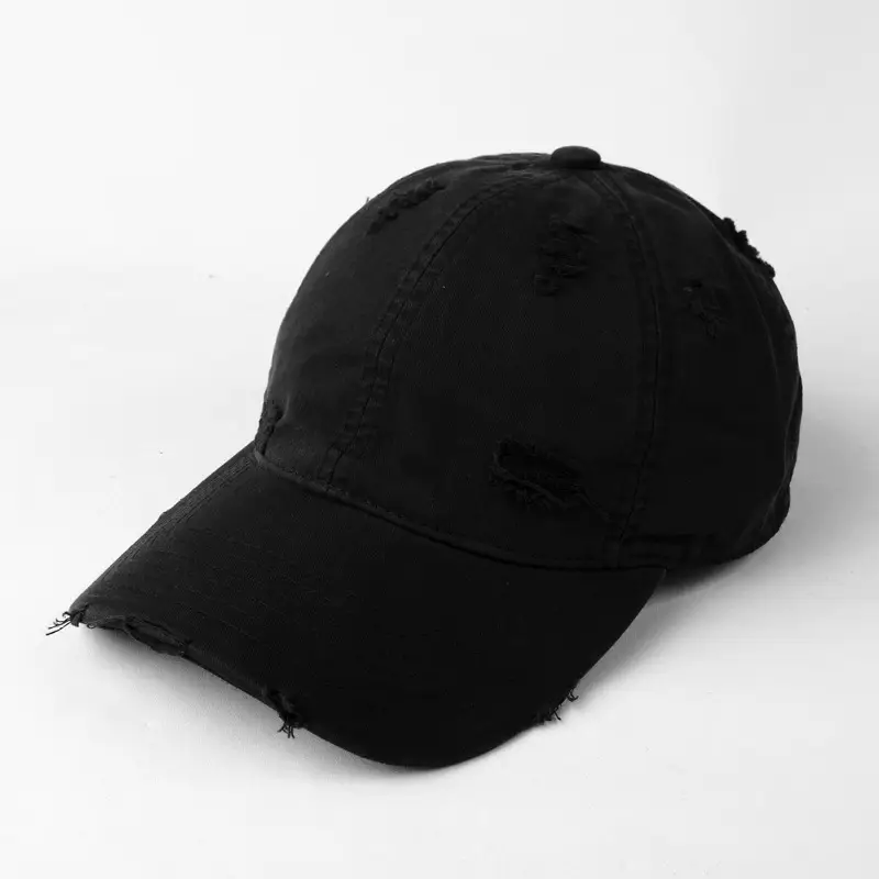 Hole-Breaked Beige Baseball Cap for Women & Men - Image 7