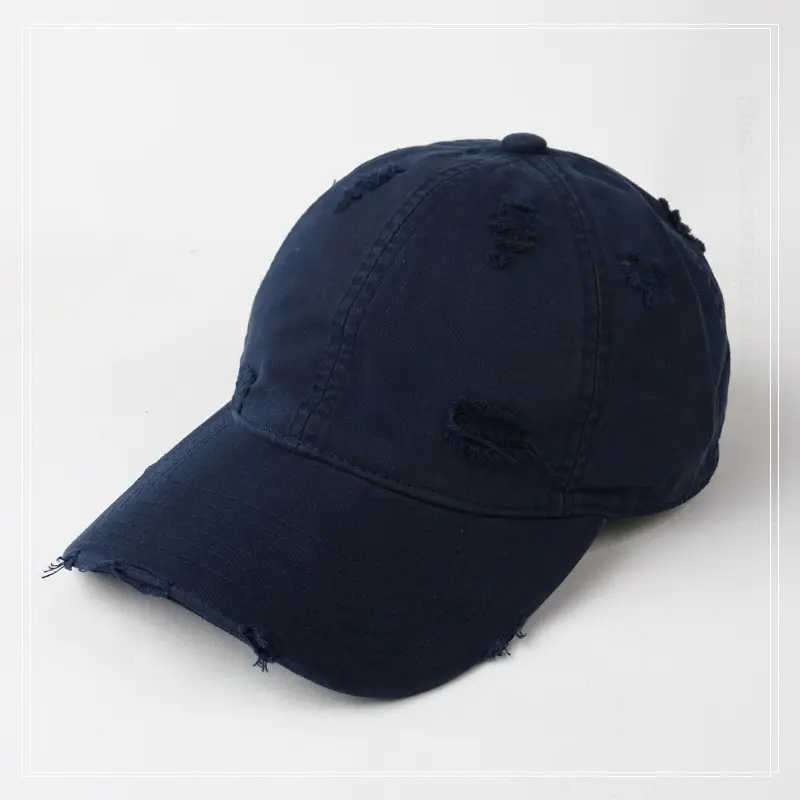 Hole-Breaked Beige Baseball Cap for Women & Men - Image 9