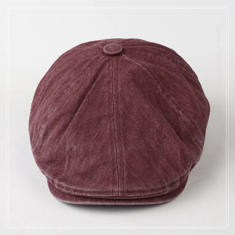 Black Wash Denim Forward Cap for Men Women Casual Beret - Image 9