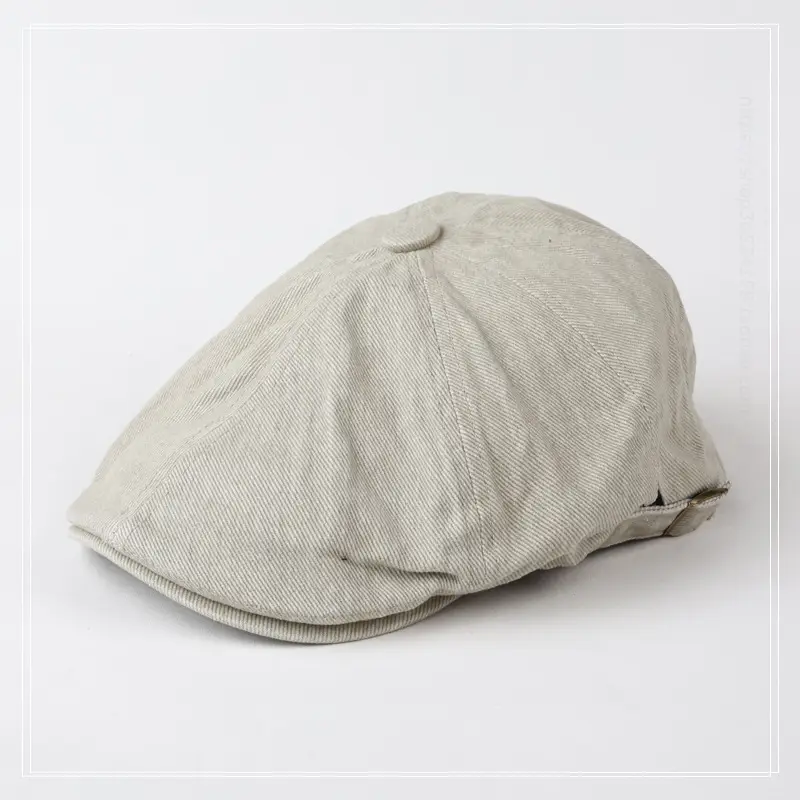 Black Wash Denim Forward Cap for Men Women Casual Beret - Image 5