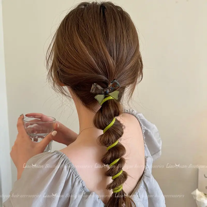 Bow Bubble Hair Braiding Rope for Women - Image 11