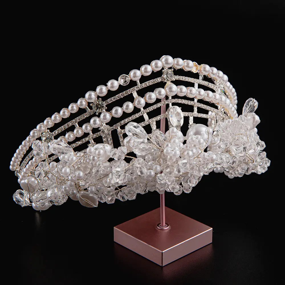 2024 Princess Crown Gold Emerald Wedding Bridal Crown — feature 10