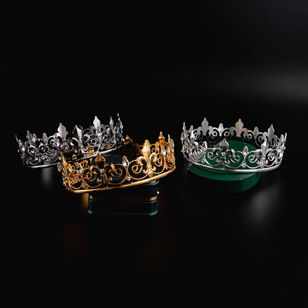 2024 Princess Crown Gold Emerald Wedding Bridal Crown — feature 20