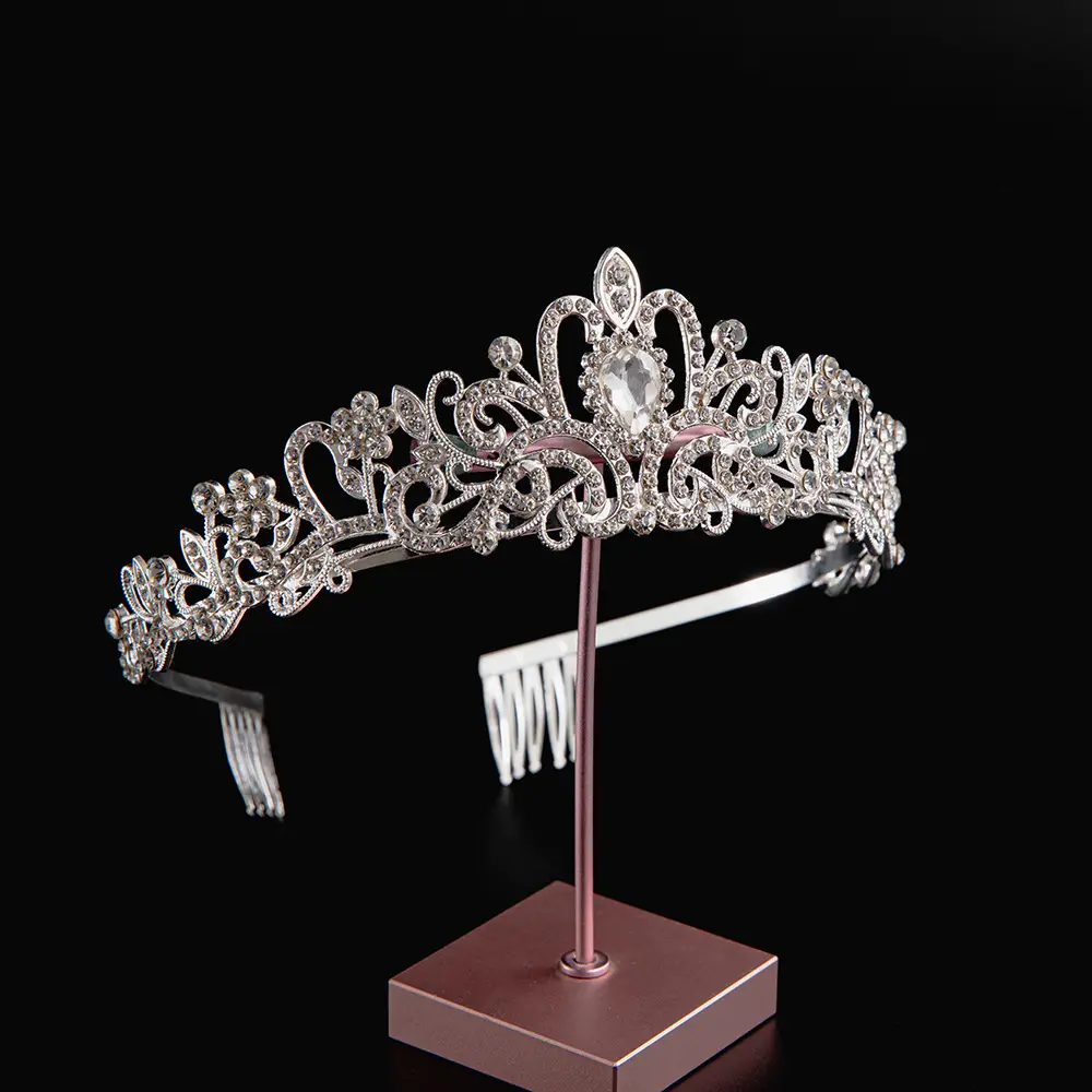 2024 Princess Crown Gold Emerald Wedding Bridal Crown — feature 22