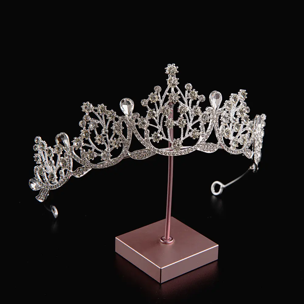 2024 Princess Crown Gold Emerald Wedding Bridal Crown — feature 31