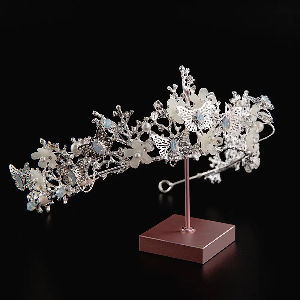 2024 Princess Crown Gold Emerald Wedding Bridal Crown — feature 34