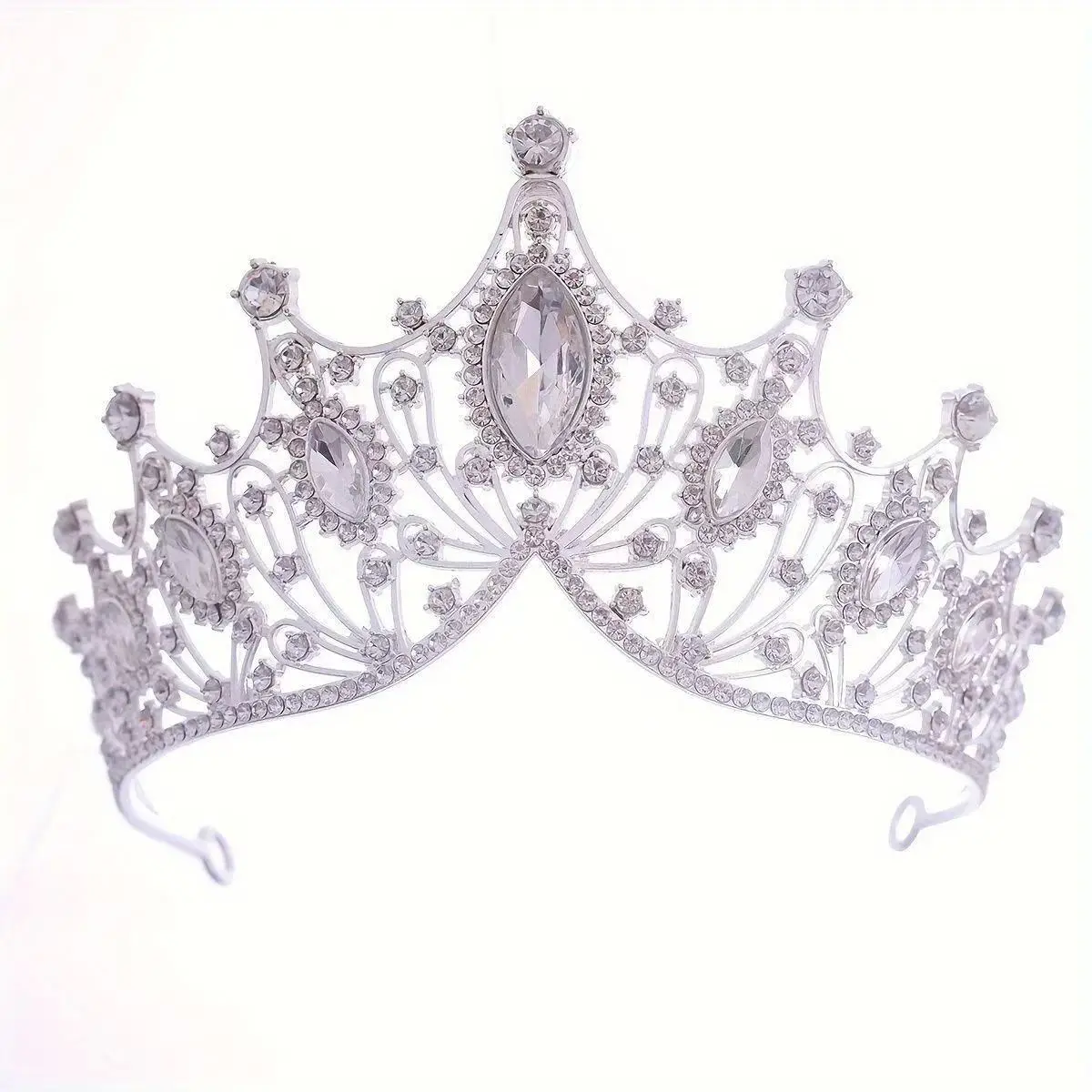 2024 Princess Crown Gold Emerald Wedding Bridal Crown - Image 28