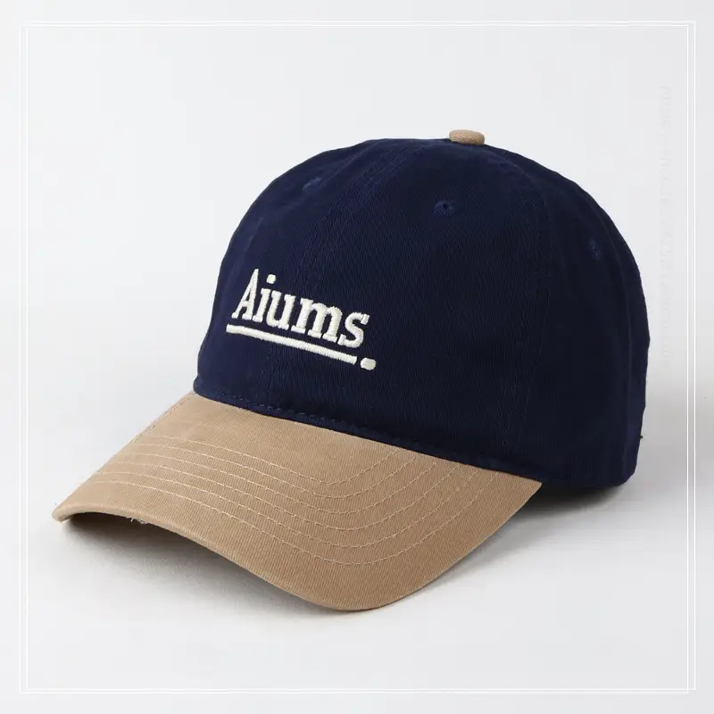Men Navy Blue "Jiims" Cap with Embroidery - Image 5