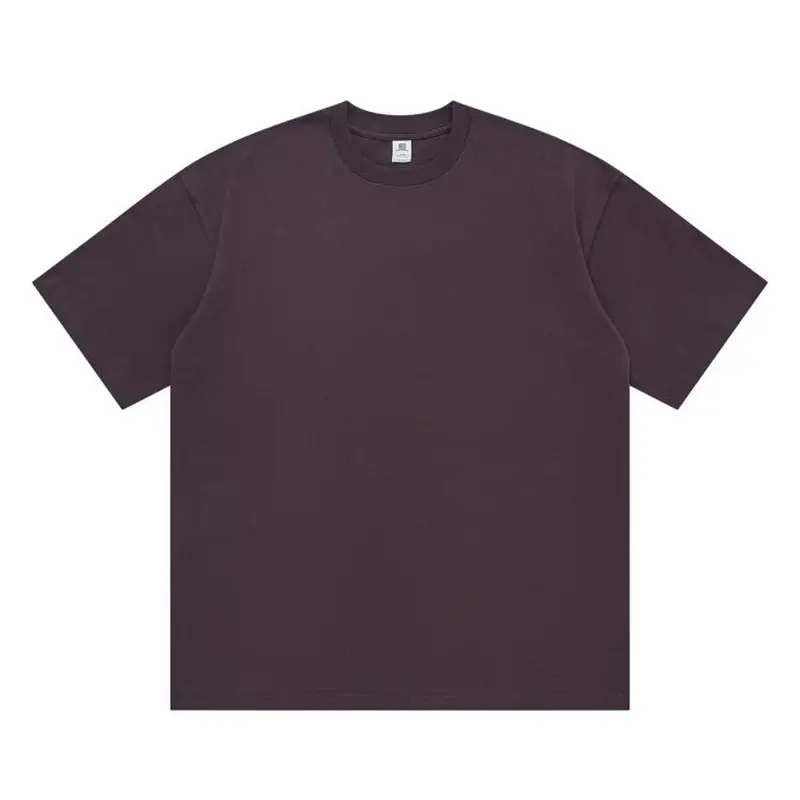 260g Cotton Men's Short Sleeve T-Shirt Grey - Image 10