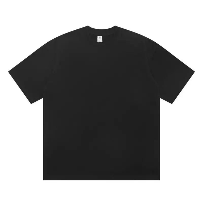 260g Cotton Men's Short Sleeve T-Shirt Grey - Image 4